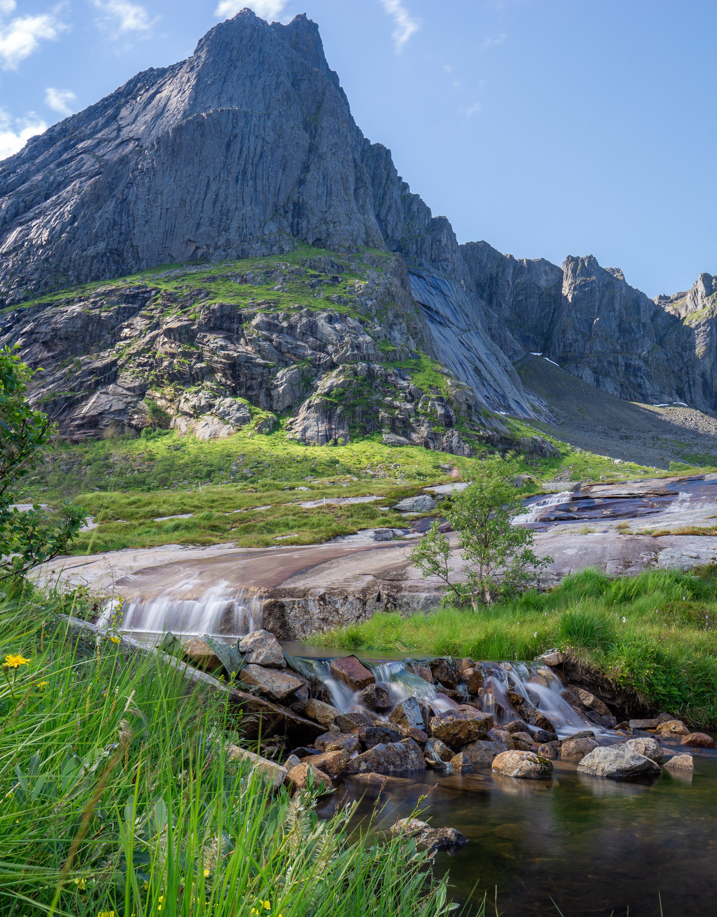 The mountain stream — Lofoten Islands, Norway